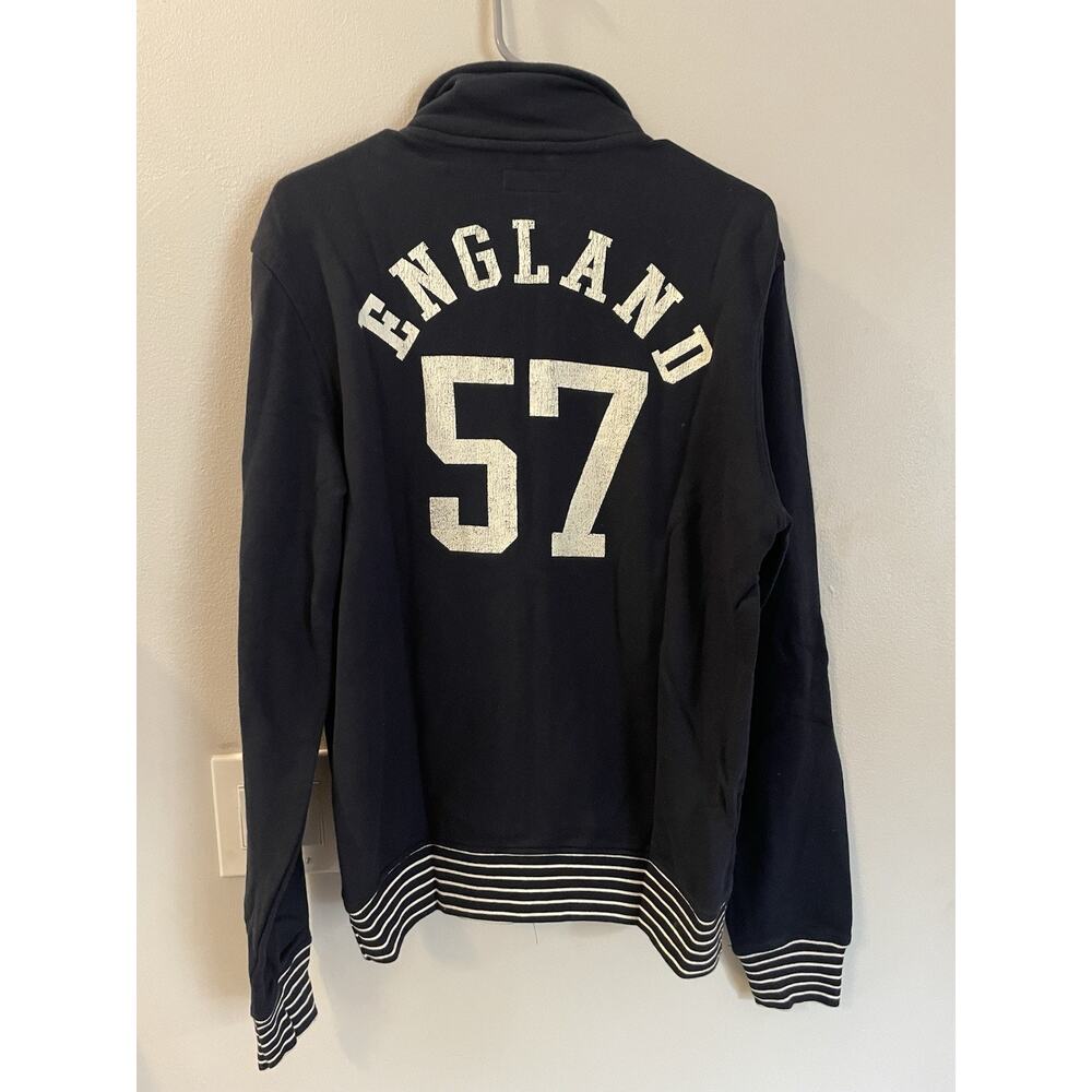 Lucky Brand England Soccer Sweatshirt Zip Up Jacket Embroidered Men's Sz S